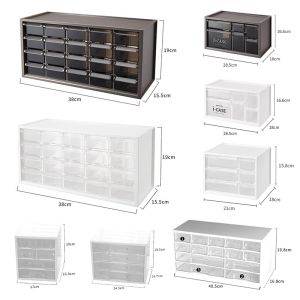 Drawered Beading Storage Box Dustproof Desktop Organizer for Dormitory And Study Room Cosmetic And Bookend Tidying Case