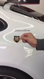 Bộ 2 Logo bông lúa nổi Vip dùng chung cho mọi Xe dán trang trí Ngoại thất ô tô