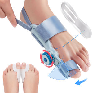 Tech Love nẹp chỉnh hình ngón chân nam và nữ Điều chỉnh Knob Correction Separator Làm dịu ngón chân lớn Hallux Valgus nẹp xương ngón chân cái Bunion phân chia Chỉnh sửa ngón chânvới silicone pad