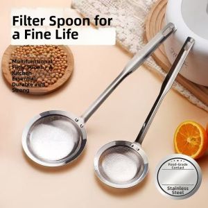 Stainless Steel Food Grade Foam Removing Slotted Spoon