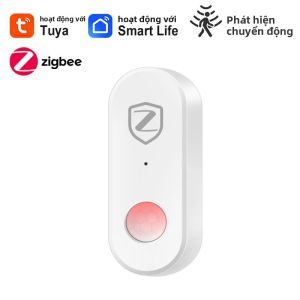Cảm Biến Chuyển Động Tuya Zigbee Màu Trắng Cảm Biến Hồng Ngoại Thông Minh PIR Phát Hiện Chuyển Động Người Cho An Ninh Hoạt Động Với Gateway Ứng Dụng Smart Life Alexa Google Home