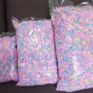 เม็ดโฟมสีพาสเทล โฟมหลากสี ขนาด5-7มิล อุปกรณ์ตกแต่งของขวัญวันเกิด วันปัจฉิม ของแถมลูกค้า