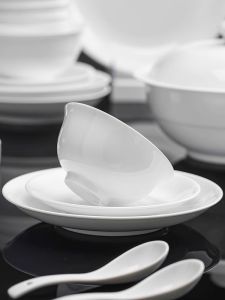 JINGDITAOCI | Glazed Undercolor High White Porcelain Dinnerware Set