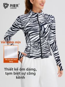 COSLEAF | Áo Khoác Thể Thao Nữ Chống Gió Dày Cổ Đứng