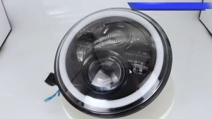 【Manila Stock】MOFOX Car Headlight 7 Inch H4 LED Car Light DRL Angle Eyes Ring Halo 12V 24V Hi/Lo Turn Signal for JEEP Wrangler JK TJ LJ CJ7 Lada Niva Offroad Beetle Yamaha Harley Road King Jeep Cafe Racer Headlight(not including lamp housing)