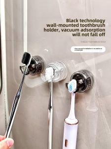 Strong Load Bearing Electric Toothbrush Holder Wall Mounted Bathroom Vanity Suction Cup No Drilling Required Hanging Rack
