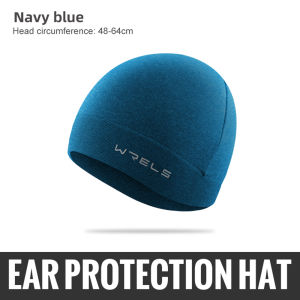 WRELS Winter Beanie Hat Windproof Warm Knitted Sweat-Wicking Cycling Skull Hat Thermal Cold-proof Soft Outdoor Sport Running Cap
