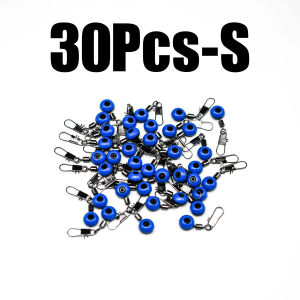 Topranc 30pcs Sea Fishing Float Bobber Stops Space Beans Interlock Snap Swivels Shank Connector Pesca Tackle