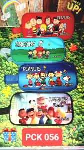 OBRAL PCK 056 pencil case kotak Pensil Kain Resleting SNOOPY PEANUTS size besar Tempat alat tulis Pensil Pulpen sekolah
