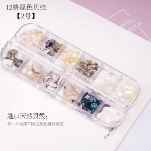 Mixed Shell Stone Fragments Gold Foil Paper Rivet Nail Art Diamond Rhinestone Holographic White Pearl Decorations