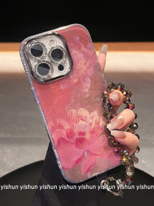 Ốp Lưng Bảo Vệ Hình Hoa Sen Hồng Nghệ Thuật Cho iPhone 16 pro Max 17 15 pro Max 14 plus 13 Fairy 11 Cao Cấp 12 Phụ Kiện Điện Thoại Di Động