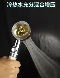 HAND SHOWER TURBO / KEPALA SHOWER MANDI MODEL KIPAS BERTEKANAN DAN HEMAT AIR PUTAR 360 DERAJAT