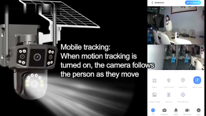 Three Lens Solar CCTV Camerea V380 Pro Outdoor Waterproof PTZ Wireless Wifi Night Vision