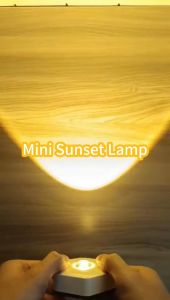 LED Sunset  Lamp Nightlight Wireless Closet Light Kitchen Lights Under Furniture  Interior Closet Under Cabinet Wardrobe Light Battery Powered Lamp for Bedroom Decoration Gift