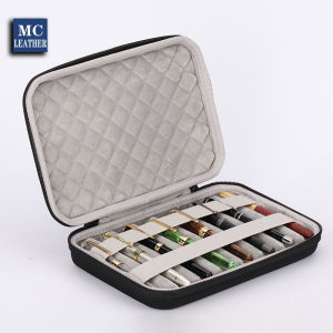 Gold Platinum Schneider Eternal Pen Case Hard Shell Protective Storage Organizer Bag for Business And Daily Use Canvas Pure Color