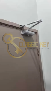 Armor Genova Door Closer Automatic Adjustable Closers Hydraulic Auto Close Silver & Matt Black
