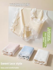 Yuzhaolin | Anti-bacterial Crotch Seamless Breathable Comfort Lace Cotton Womens Briefs 3 Pack