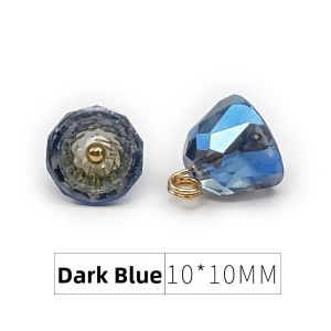 New Chinese Style Ancient Feng Shui Crystal Wind Bells Button Facet Colorful Small Pendant Hanfu Tang Costume Vest Decorative Buttons