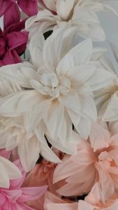 Bunga Krisan / Crisant Premium Jumbo SJ Cabang 5 Diamater 13 cm Bunga Artificial / Bunga Hias Plastik Import / Dekorasi Pelaminan / Hiasan Bunga Mawar Rose Plastik