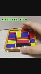 Bamboo Coaster 1 - 9cmx9cm