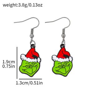 1 pair Classics Cartoon Figure Earrings Kawaii Ear Studs for Christmas Ear Drop Accessories Gifts