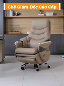 Ghế chủ tịch da bò thật ghế giám đốc Omega Smart ghế xoay văn phòng chỉnh điện có massage gác chân tích điện M224