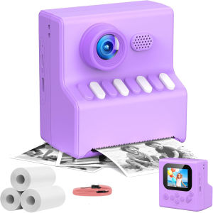48MP DIY Instant Print Camera for Kids 1080P HD Toddler Camera Ages 3-12 Toy Cameras Christmas Gift Idea with Print Function