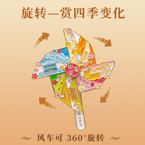 Metal Tourist Souvenir Fridge Magnet Shijiazhuan First Pass North Beidaihe Shanhaiguan Old Dragon Head Decorative Building