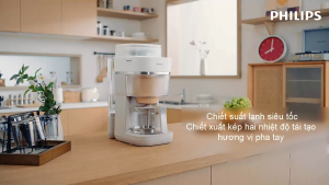 Máy pha cà phê nóng và lạnh Drip nhỏ giọt thương hiệu Hà Lan Philips Morgen HD7997 - Công suất 920W - Bảo Hành 12 Tháng