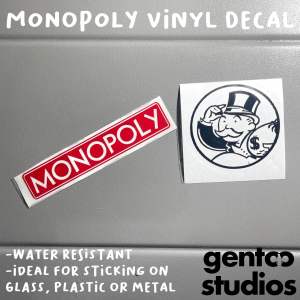 Monopoly - Vinyl Decal Sticker - water resistant high quality long lasting