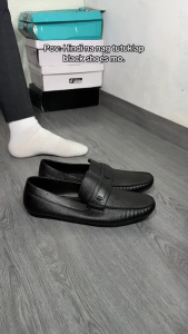Shuta Men Black Penny Loafers Sapatos Lalaki Rubber Slip-on Anti-slip Driving Shoes Pang-opisina Casual Business Shoes