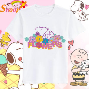 Bandai | American Retro Trend Student Cartoon Peanut Comic Snoopy (the Dog) Short-sleeved T-shirt for Boys Childrens Clothing