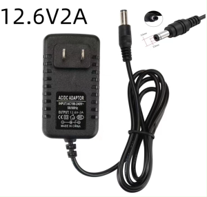 DC อะแดปเตอร์ Adapter 12.6V 2A 2000mA หม้อแปลง อแดปเตอร์แปลงไฟ 5.5X2.5mm (Black)