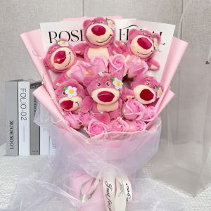 ของขวัญวันเกิด หมีการ์ตูน ดอกไม้ กลุ่มของขวัญสร้างสรรค์ กล่องของขวัญ กลุ่มของขวัญ กลุ่มของขวัญสำหรับผู้หญิงและเพื่อนที่ดีที่สุด