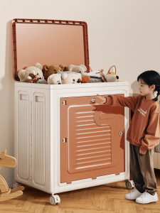 Large Capacity Foldable Childrens Toy Storage Box with Cover Doll Storage Bucket Organizer Basket Modern Nordic Style Universal