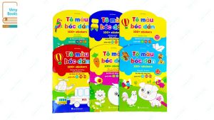 Sách - Tô Màu Bóc Dán 100+ Stickers - Đồ Chơi Thông Minh Cho Bé.