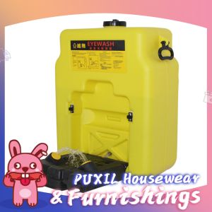 Portable simple two-port mobile emergency eyewash device plastic 53L wall-mounted eyewash