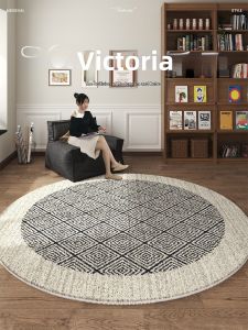 AOVOC | Round European Vintage Style Faux Wool Carpet