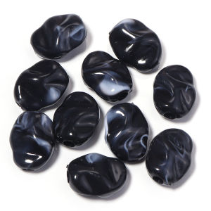 10pcs/lot Dual Color Acrylic Beads Irregular shape Large Hole Loose Spacer Beads For DIY Bracelet Keychains Decor Accessories