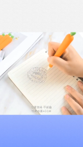 Bút bi hình củ cà rốt đáng yêu viết êm- phụ kiện học tập mới nhất 2025