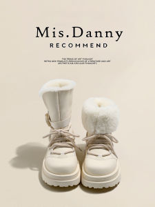 Womens Winter Snow Boots Double Wear Anti-Slip Thick Bottom Fur Collar Warm Cotton Shoes Comfortable Short Tube Rubber Sole