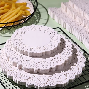 140 Pieces Food Grade Doyleys Paper Kertas Dolly Pelapis Gift Paper Bakery Use Kertas Minyak