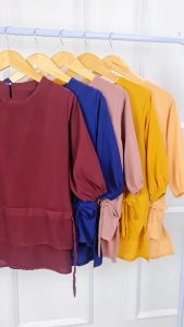 OS - Blouse Wanita DAVE Jumbo Atasan Blus Cewek Baju Fashion Model BAru Bigsize