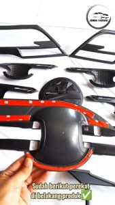 Paket Garnish Lampu Rush GR SPORT Outer Cover Handle  Pegangan Pintu Tank Cover All New Rush 2023 GR SPORT Hitam Premium