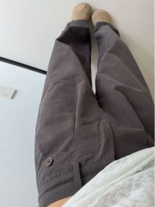 High Waist Wide Leg Cotton Pants Womens Slimming Straight Cut Jeans Autumn New Style Loose Pear Shape Body Casual Trousers