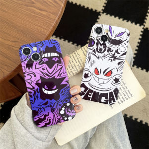 Cartoon Pokemon Ghastly iPhone 15 pro Apple 14 pro Max Full Cover Hard Shell Protective Case Mens Style 13 All round Protection