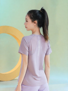 BAISILING | Áo Yoga Dễ Thở Nhanh Khô Tay Ngắn Form Rộng