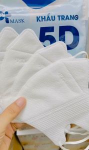 Khẩu trang 5D - Phương Tuyến mask hộp 100 cái túi 10 cái đa lớp ngăn ngừa vi khuẩn xâm nhập phòng chống các bệnh dịch nguy hiểm lây qua đường hô hấp