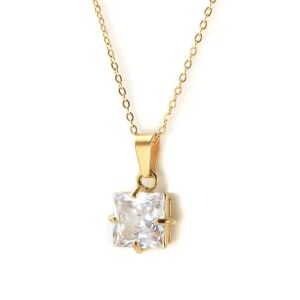 Xp.id - Kalung Wanita Titanium Diamond Simple Anti Karat