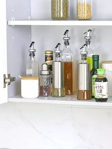 ชั้นวางเครื่องปรุง ที่วางเครื่องปรุงหมุนได้ ที่เก็บของ ชั้นวางของ ชั้นวางวัตถุดิบ ที่วางขวดเครื่องปรุง คุณภาพ ที่วางของใช้ในครัว ช่องที่ 1